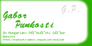 gabor punkosti business card